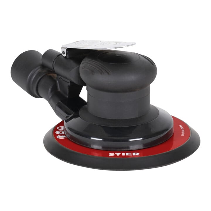 Set STIER Systainer-Kompressor SKT 160-8-6 ölfrei + Druckluftschlauch SSDL-10/10 + Exzenterschleifer EXS-120 Länge 187 mm