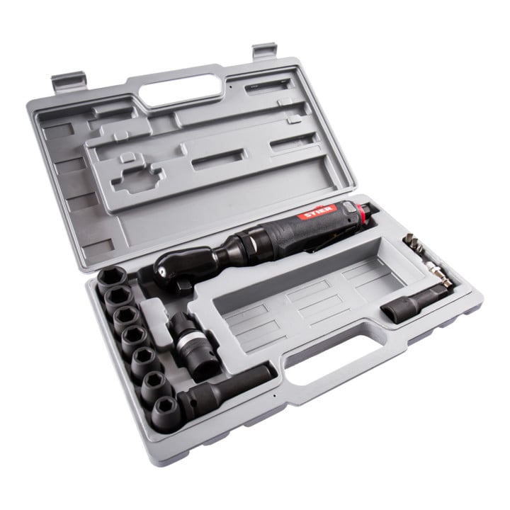 STIER Druckluft-Ratsche-Set 3/8" - 14-teilig