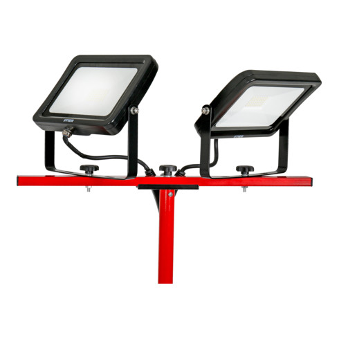 STIER Duo SMD-LED-Baustrahler 2x30W 2x2400 Lumen mit Stativ