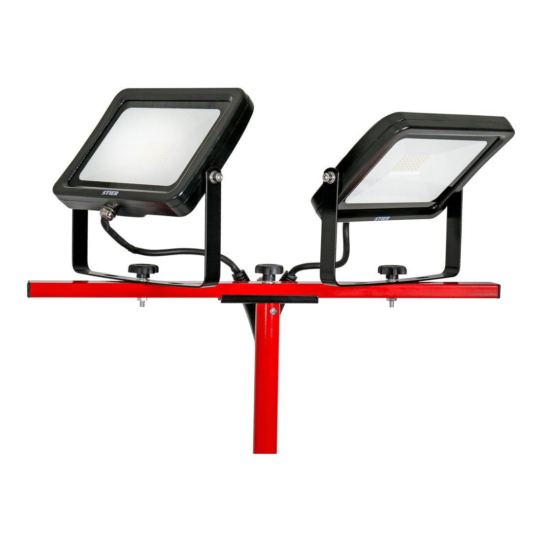 STIER Duo SMD-LED-Baustrahler 2x30W 2x2400 Lumen mit Stativ