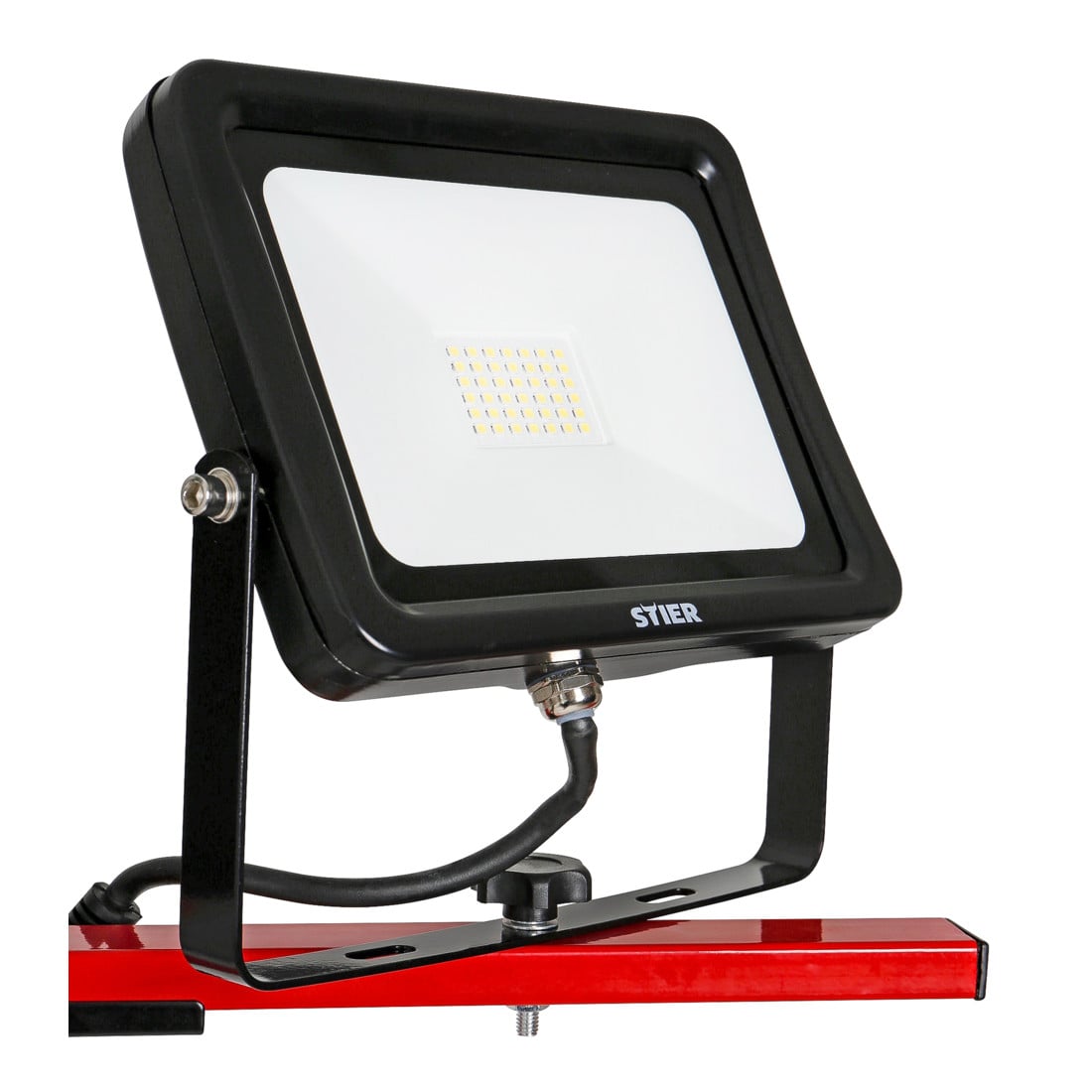 STIER Duo SMD-LED-Baustrahler 2x30W 2x2400 Lumen mit Stativ