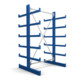 STIER dwarsarmstelling dubbelzijdig 1 veld met 5 niveaus 1300x2000x500 mm gentiaanblauw