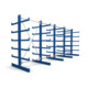 STIER dwarsarmstelling dubbelzijdig 4 velden met 5 niveaus 5200x2000x500 mm gentiaanblauw