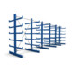 STIER dwarsarmstelling dubbelzijdig 5 velden met 5 niveaus 6500x2000x500 mm gentiaanblauw