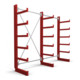 STIER dwarsarmstelling enkelzijdig 2 velden met 5 niveaus 2600x2000x500 mm vuurrood