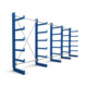 STIER dwarsarmstelling enkelzijdig 4 velden met 5 niveaus 5200x2000x500 mm gentiaanblauw