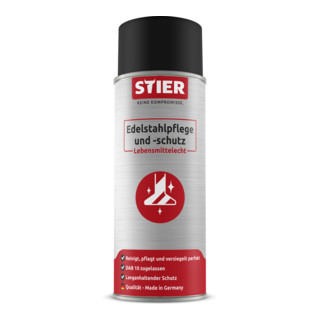 STIER Edelstahlpflege und -schutz lebensmittelecht 400 ml