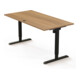 STIER Elektrisch höhenverstellbarer Schreibtisch 501-20 160 x 80cm Nussbaum Schwarz