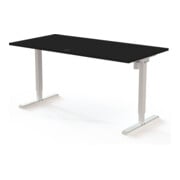 STIER Elektrisch höhenverstellbarer Schreibtisch 501-20 160 x 80cm Schwarz/Weiß-5