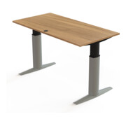 STIER Elektrisch höhenverstellbarer Schreibtisch 501-23 160 x 80cm Nussbaum/Silber melaminbeschichtet 68-120cm-4