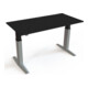 STIER Elektrisch höhenverstellbarer Schreibtisch 501-23 160 x 80cm Schwarz/Silber melaminierte Platte 68-120cm
