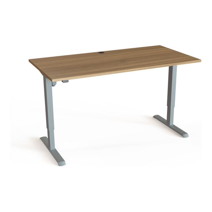STIER Elektrisch Höhenverstellbarer Schreibtisch 501-33 160 x 80 cm Nussbaum melamin 68-118 cm