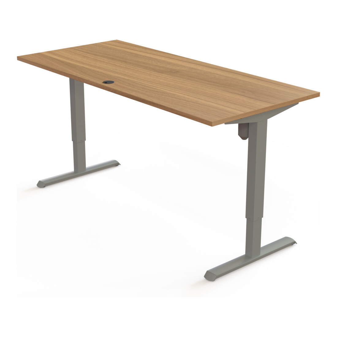 STIER Elektrisch Höhenverstellbarer Schreibtisch 501-33 180 x 80 cm Nussbaum melamin 68-118 cm