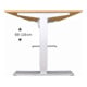 STIER Elektrisch Höhenverstellbarer Schreibtisch 501-33 180x80cm, Buche mel., 68-118cm