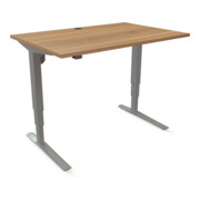 STIER Elektrisch höhenverstellbarer Schreibtisch 501-43 120 x 80cm Nussbaum mel. 65-125cm-1
