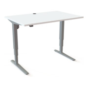 STIER Elektrisch höhenverstellbarer Schreibtisch 501-43 120 x 80cm Weiß melaminbeschichtet 65-125cm-1