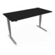 STIER Elektrisch Höhenverstellbarer Schreibtisch 501-43 160 x 80 cm Schwarz/Silber 65-125 cm