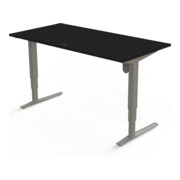 STIER Elektrisch Höhenverstellbarer Schreibtisch 501-43 160 x 80 cm Schwarz/Silber 65-125 cm-5