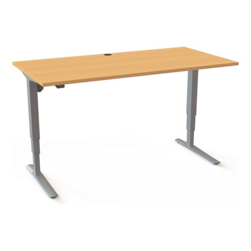 STIER Elektrisch Höhenverstellbarer Schreibtisch 501-43 160 x 80cm Buche 65-125cm