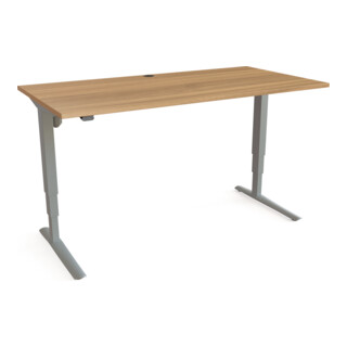 STIER Elektrisch höhenverstellbarer Schreibtisch 501-43 160 x 80cm Nussbaum