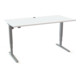STIER Elektrisch höhenverstellbarer Schreibtisch 501-43 160 x 80cm Weiß/Silber 65-125cm