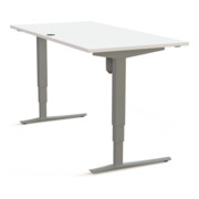 STIER Elektrisch höhenverstellbarer Schreibtisch 501-43 160 x 80cm Weiß/Silber 65-125cm-4