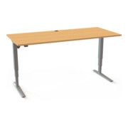 STIER Elektrisch höhenverstellbarer Schreibtisch 501-43 180 x 80cm Buche 65-125cm-1