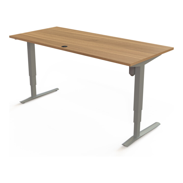 STIER Elektrisch höhenverstellbarer Schreibtisch 501-43 180 x 80cm Nussbaum