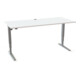 STIER Elektrisch höhenverstellbarer Schreibtisch 501-43 180 x 80cm Weiß/Silber 65-125cm