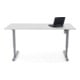STIER Elektrisch Höhenverstellbarer Schreibtisch 501-53 160x80cm, Doppel-Teleskop, Weiß mel., 63-123cm