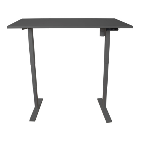 STIER Elektrisch höhenverstellbarer Schreibtisch THA 120x80cm schwarz/schwarz