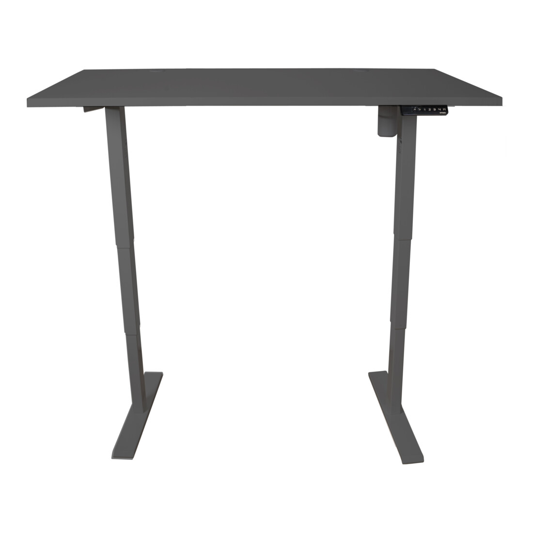 STIER Elektrisch höhenverstellbarer Schreibtisch THA 120x80cm schwarz/schwarz