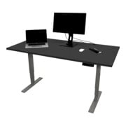 STIER Elektrisch höhenverstellbarer Schreibtisch THA 160x80cm schwarz/schwarz-2