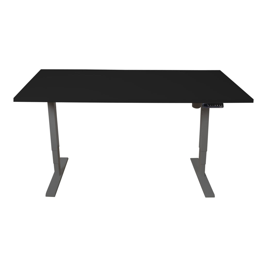 STIER Elektrisch höhenverstellbarer Schreibtisch THA 160x80cm schwarz/schwarz
