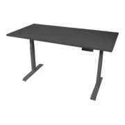 STIER Elektrisch höhenverstellbarer Schreibtisch TSR 160x80cm schwarz/schwarz