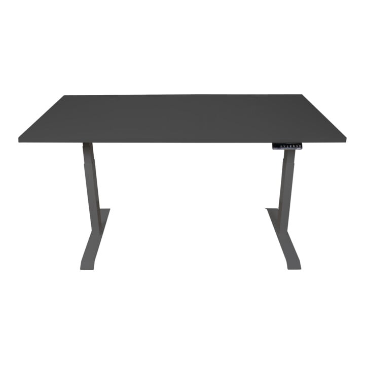 STIER Elektrisch höhenverstellbarer Schreibtisch TSR 160x80cm schwarz/schwarz