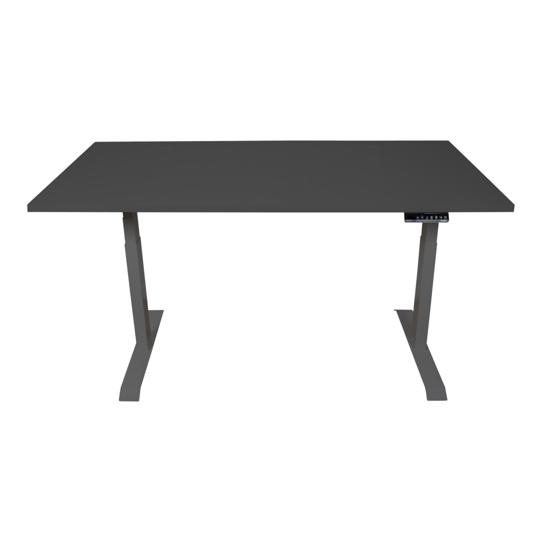 STIER Elektrisch höhenverstellbarer Schreibtisch TSR 160x80cm schwarz/schwarz