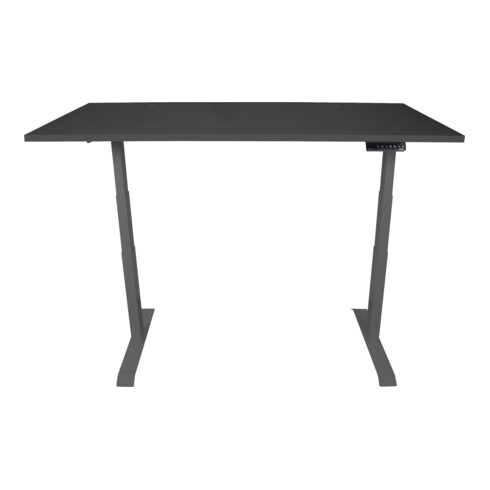 STIER Elektrisch höhenverstellbarer Schreibtisch TSR 160x80cm schwarz/schwarz