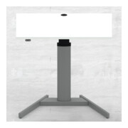 STIER Elektrisch höhenverstellbarer Steh-Tisch 501-19 100x80cm Weiß mel., 68-120cm