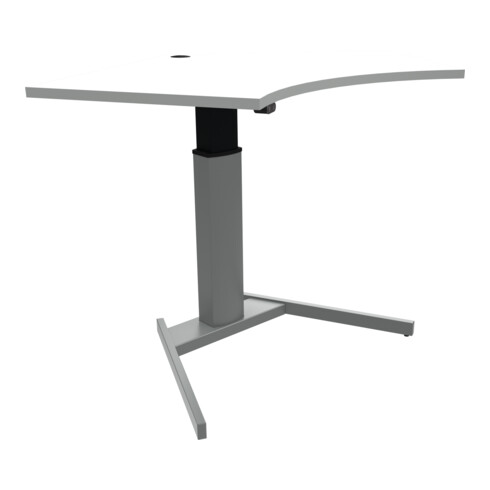 STIER Elektrisch höhenverstellbarer Steh-Tisch 501-19 138x92cm Weiß mel. 68-120cm