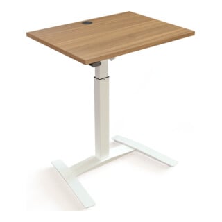 STIER Elektrisch höhenverstellbarer Steh-Tisch 501-9 80 x 60cm Nussbaum Weiß mel. 72-120cm