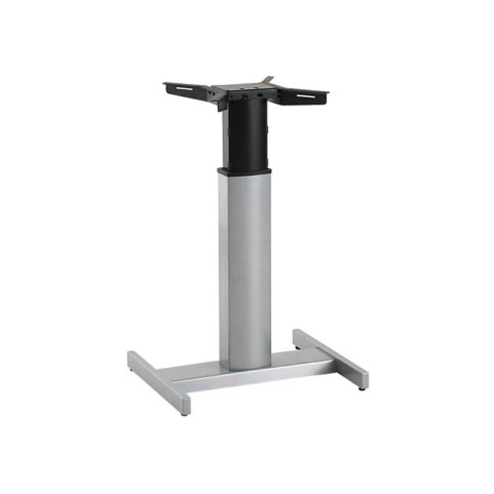 STIER Elektrisch höhenverstellbarer Steh-Tisch 80x60cm, Weiß mel., 68-120cm