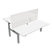 STIER Elektrisch höhenverstellbarer Team-Schreibtisch 501-88 180x80cm Weiß mel. 65-125cm