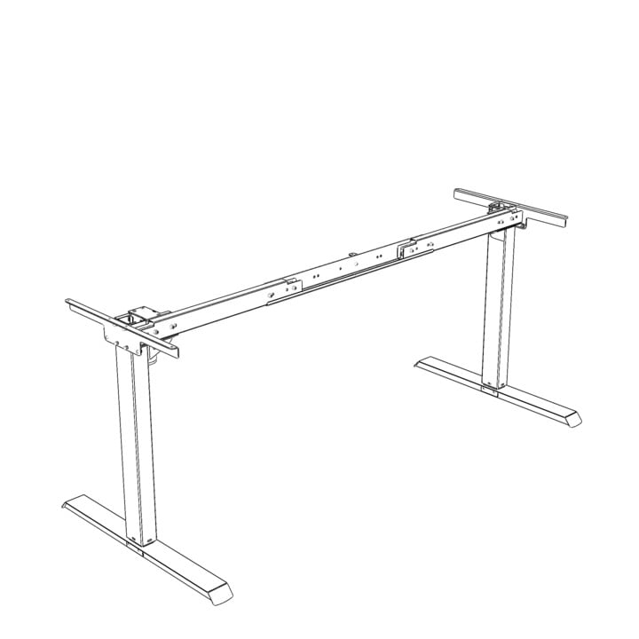 STIER Elektrisch höhenverstellbares Gestell 501-20 Schwarz 160 x 80 cm