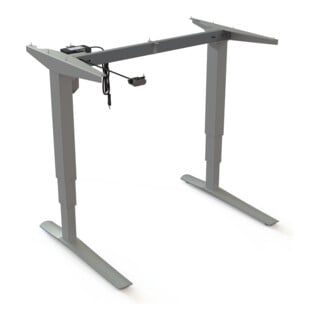 STIER Elektrisch höhenverstellbares Gestell 501-43 Silber für 100x80 cm Platte