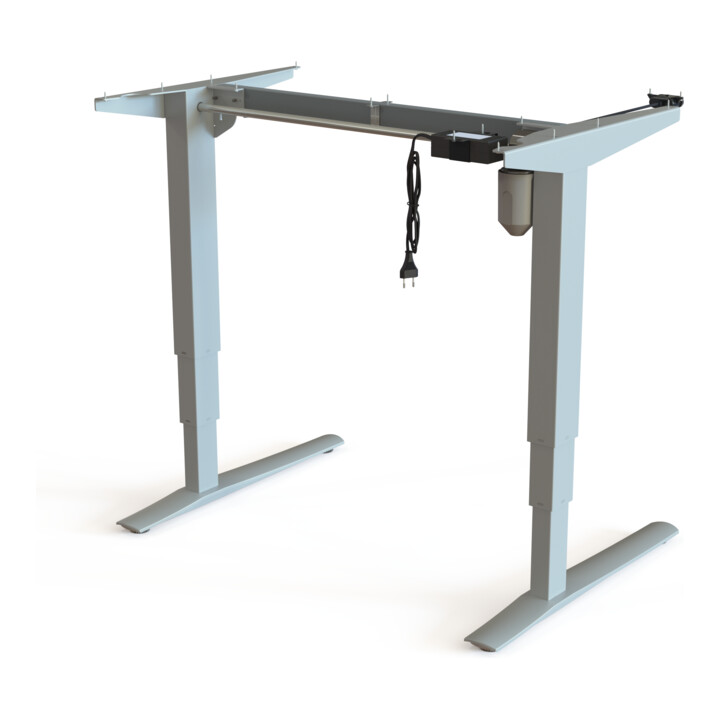 STIER Elektrisch höhenverstellbares Gestell 501-43 Silber für 100x80 cm Platte
