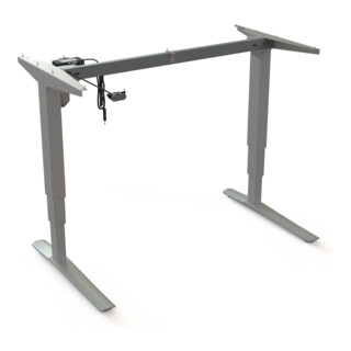 STIER Elektrisch höhenverstellbares Gestell 501-43 Silber für 120 x 80 cm Platte