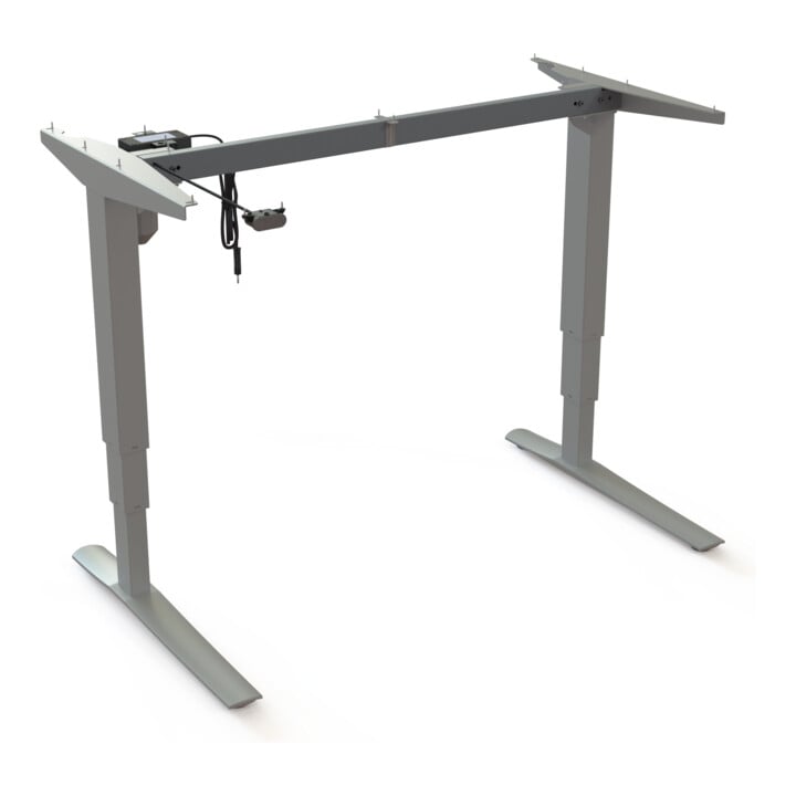 STIER Elektrisch höhenverstellbares Gestell 501-43 Silber für 120 x 80 cm Platte