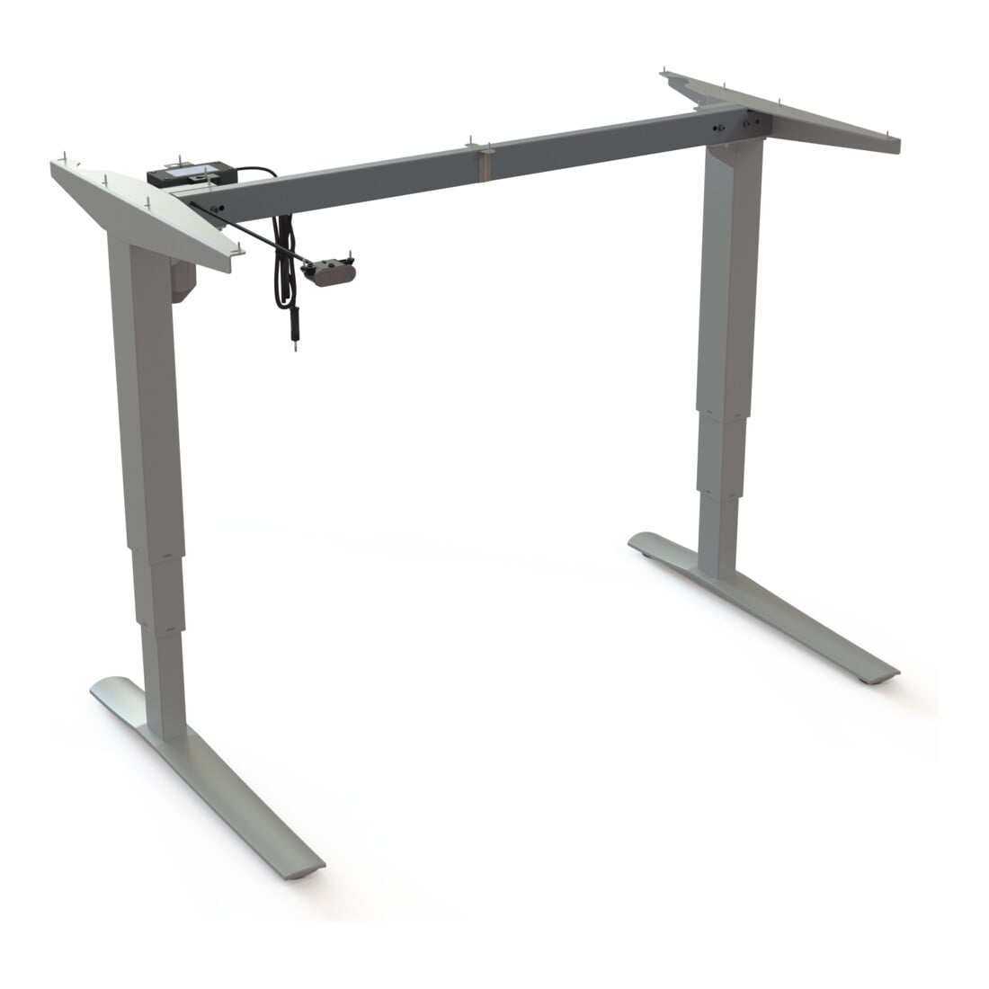 STIER Elektrisch höhenverstellbares Gestell 501-43 Silber für 120 x 80 cm Platte