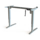 STIER Elektrisch höhenverstellbares Gestell 501-43 Silber für 120 x 80 cm Platte